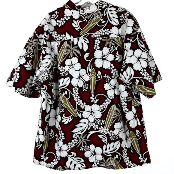 Ky’s Hawaiian Shirt 100% Cotton Surlboards Tropical Floral Print Mens Size XL - Picture 2 of 9